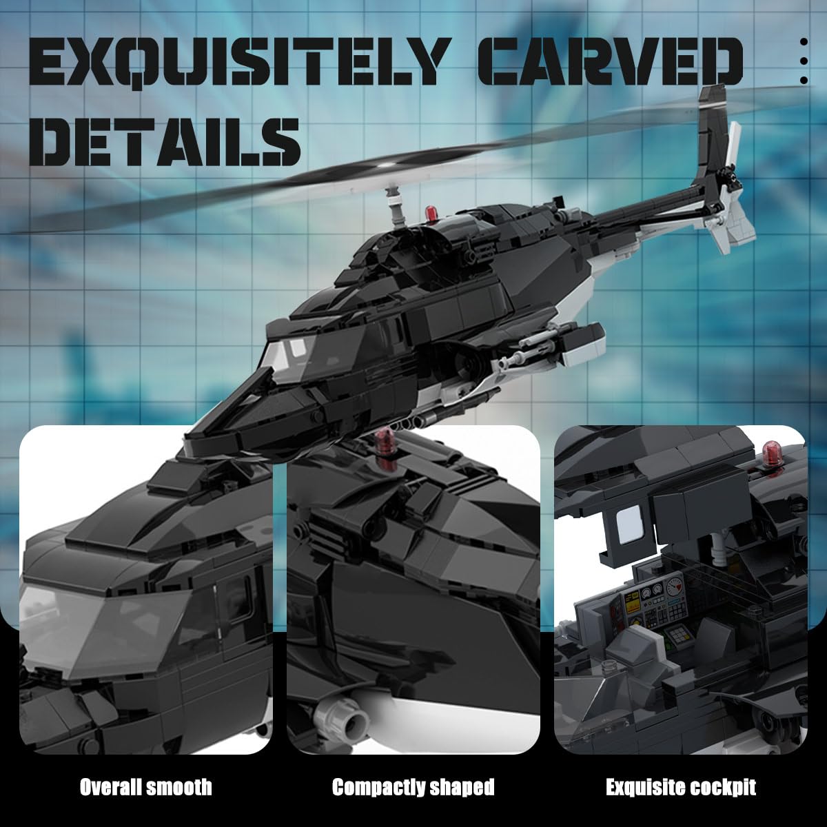 Amazon.com: Aetheria Military Helicopter Building Bricks, WW2 Air